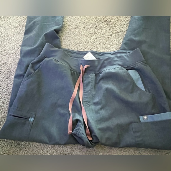 Denim blue gray figs small top large tall pants - Picture 5 of 6